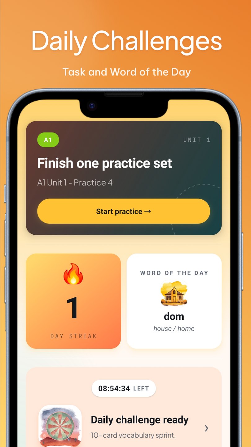 Daily challenge and word of the day