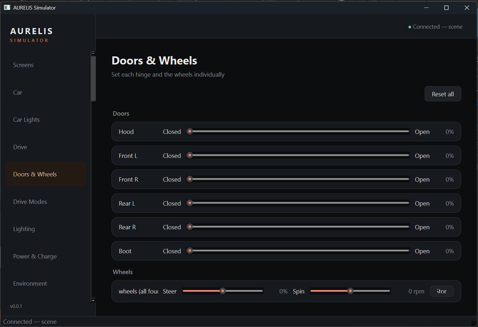 Doors and Wheels tab